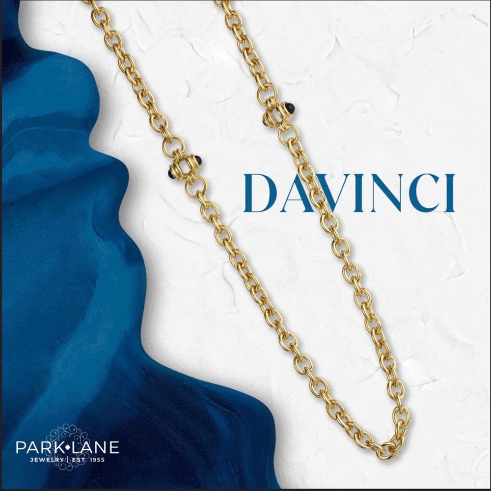 Park Lane Davinci Gold Chain Necklace with Black Accents